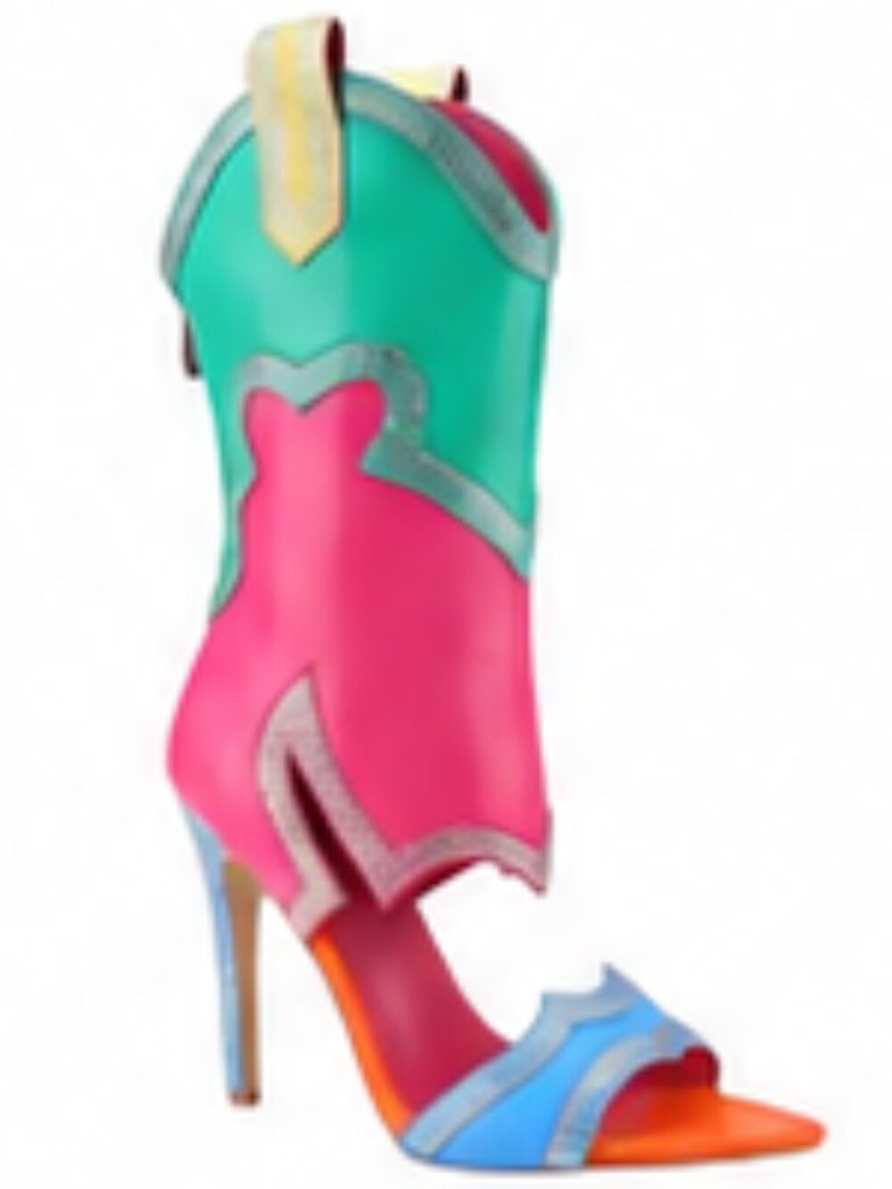 Women Open Peep Toe Slim Rhinestone Heels Booties, Sexy Stiletto Heel Fashion